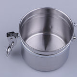 Maxbell 2 Pieces Stainless Steel Pipe Tobacco Tin Can Humidifier Humidor Box Pots