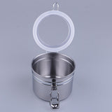 Maxbell 2 Pieces Stainless Steel Pipe Tobacco Tin Can Humidifier Humidor Box Pots