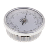 Maxbell Medium Round Analog Hygrometer Humidity Gauge Humidor Silver - Aladdin Shoppers