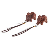 Maxbell Maxbell 1 Pair Handcraft Wooden Wildlife Animal Elephant Figurines Home Office Ornaments, Fortune Mascot Gifts, Wall Door Hanging Decors