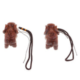 Maxbell Maxbell 1 Pair Handcraft Wooden Wildlife Animal Elephant Figurines Home Office Ornaments, Fortune Mascot Gifts, Wall Door Hanging Decors