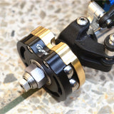 Maxbell AXIAL SCX10 I SCX10 II Gmade SAWBACK 4LS KOMODO BRASS PENDULUM WHEEL KNUCKLE AXLE WEIGHT + 21MM HEX ADAPTER Black - Aladdin Shoppers