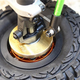 Maxbell AXIAL SCX10 I SCX10 II Gmade SAWBACK 4LS KOMODO BRASS PENDULUM WHEEL KNUCKLE AXLE WEIGHT + 21MM HEX ADAPTER Black - Aladdin Shoppers