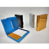 Pocket Carrying Cigarette Box Cigar Case Holder for 20pcs Cigarettes Silver