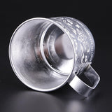 Asian Thailand Carved Tin Cup Mug Tin Can Drinkware for Drinking Coffee Cup Collectibles - Aladdin Shoppers