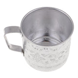Asian Thailand Carved Tin Cup Mug Tin Can Drinkware for Drinking Coffee Cup Collectibles - Aladdin Shoppers