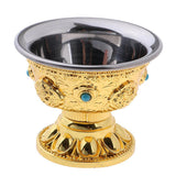 1 Piece Nepal Local Customs Hand Painting Fruit Tray Serving Food Dish Fine Copper Diameter 3.27inch. - Aladdin Shoppers