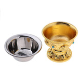 1 Piece Nepal Local Customs Hand Painting Fruit Tray Serving Food Dish Fine Copper Diameter 3.27inch. - Aladdin Shoppers
