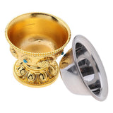 1 Piece Nepal Local Customs Hand Painting Fruit Tray Serving Food Dish Fine Copper Diameter 3.27inch. - Aladdin Shoppers