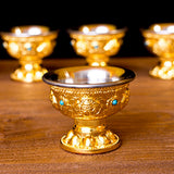 1 Piece Nepal Local Customs Hand Painting Fruit Tray Serving Food Dish Fine Copper Diameter 3.27inch. - Aladdin Shoppers