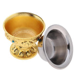 Round FRUIT DECORATIVE BOWL Food Water Temple Serving Food Bowl Home Accs - Aladdin Shoppers