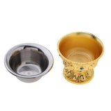 Round FRUIT DECORATIVE BOWL Food Water Temple Serving Food Bowl Home Accs - Aladdin Shoppers