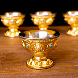 Round FRUIT DECORATIVE BOWL Food Water Temple Serving Food Bowl Home Accs - Aladdin Shoppers