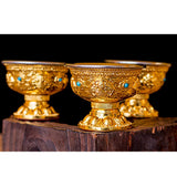 Round FRUIT DECORATIVE BOWL Food Water Temple Serving Food Bowl Home Accs - Aladdin Shoppers