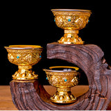 Round FRUIT DECORATIVE BOWL Food Water Temple Serving Food Bowl Home Accs - Aladdin Shoppers