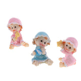 3Pcs 1/10 Scale Lovely Resin Baby Action Figure Model Toy for Sand Landscape - Aladdin Shoppers