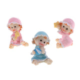 3Pcs 1/10 Scale Lovely Resin Baby Action Figure Model Toy for Sand Landscape - Aladdin Shoppers