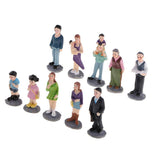 10Pcs Resin Model Figures Character People Sand Table Model Scene Building Accessories - Aladdin Shoppers