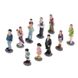 10Pcs Resin Model Figures Character People Sand Table Model Scene Building Accessories - Aladdin Shoppers