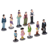 10Pcs Resin Model Figures Character People Sand Table Model Scene Building Accessories - Aladdin Shoppers