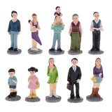 10Pcs Resin Model Figures Character People Sand Table Model Scene Building Accessories - Aladdin Shoppers