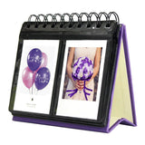 Maxbell Calendar Vertical Flip Photo Album Self Adhesive Memo Book 68 3" Purple