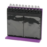 Maxbell Calendar Vertical Flip Photo Album Self Adhesive Memo Book 68 3" Purple