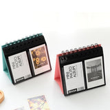 Maxbell Calendar Vertical Flip Photo Album Self Adhesive Memo Book 68Pockets 3" Blue