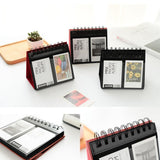 Maxbell Calendar Vertical Flip Photo Album Self Adhesive Memo Book 68Pockets 3" Blue