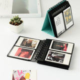 Maxbell Calendar Vertical Flip Photo Album Self Adhesive Memo Book 68Pockets 3" Blue