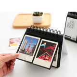 Maxbell Calendar Vertical Flip Photo Album Self Adhesive Memo Book 68Pockets 3" Blue