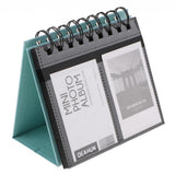 Maxbell Calendar Vertical Flip Photo Album Self Adhesive Memo Book 68Pockets 3" Blue