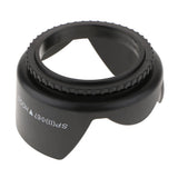 Maxbell 67mm Screw Mount Reversible Tulip Flower Crown Petal Shaped Camera Lens Hood
