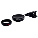 Maxbell 37mm 2 in 1 Clip Cell Phone Wide Angle Macro Camera Lens for Smartphone