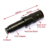 Maxbell Digital Camera 180X C Mount Objective Lens Monocular Zoom Lenses for Industry Microscope - Aladdin Shoppers