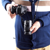 Maxbell Dual Lens Fast Converter for Canon EF-mount Camera with Shoulder Strap - Black - Aladdin Shoppers