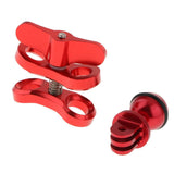 Maxbell Aluminum Alloy Underwater Diving Ball Clamp Mount Bracket Joint Arm for GoPro Hero Action Cameras - Red - Aladdin Shoppers