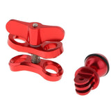 Maxbell Aluminum Alloy Underwater Diving Ball Clamp Mount Bracket Joint Arm for GoPro Hero Action Cameras - Red - Aladdin Shoppers