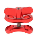 Maxbell Aluminum Alloy Underwater Diving Ball Clamp Mount Bracket Joint Arm for GoPro Hero Action Cameras - Red - Aladdin Shoppers