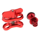 Maxbell Aluminum Alloy Underwater Diving Ball Clamp Mount Bracket Joint Arm for GoPro Hero Action Cameras - Red - Aladdin Shoppers