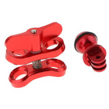 Maxbell Aluminum Alloy Underwater Diving Ball Clamp Mount Bracket Joint Arm for GoPro Hero Action Cameras - Red - Aladdin Shoppers