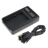 Maxbell LCD Display USB Travel Battery Charger + Charging Cable for Sony A9 A9R A9S NP-FZ100 - Aladdin Shoppers