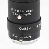 Maxbell CCTV Industrial Camera Varifocal 5-50mm Manual IRIS Zoom CS Mount Lens Format 1/3'' (Black) - Aladdin Shoppers