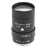 Maxbell CCTV Industrial Camera Varifocal 5-50mm Manual IRIS Zoom CS Mount Lens Format 1/3'' (Black) - Aladdin Shoppers