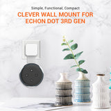 Maxbell Maxbell Outlet Wall Mount Bracket Hanger Stand Holder for Echo Dot 3rd Generation ,White