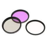 Maxbell 52mm Lens Filter Kit, UV Filter (Ultraviolet) + CPL Filter (Circular Polarizer) + FLD Filter (Fluorescent ) Set for Digital Camera - Aladdin Shoppers