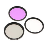 Maxbell 52mm Lens Filter Kit, UV Filter (Ultraviolet) + CPL Filter (Circular Polarizer) + FLD Filter (Fluorescent ) Set for Digital Camera - Aladdin Shoppers