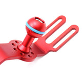 Maxbell Maxbell Aluminum Alloy CNC DSLR Camera Handle Grip Stabilizer Hand Grip Mount with Ball Head - Red