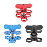 Triple Ball Clamp 3 Holes Underwater Arm Diving Bracket for Gopro Hero 3+/4/5/6 Blue - Aladdin Shoppers