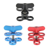 Triple Ball Clamp 3 Holes Underwater Arm Diving Bracket for Gopro Hero 3+/4/5/6 Blue - Aladdin Shoppers